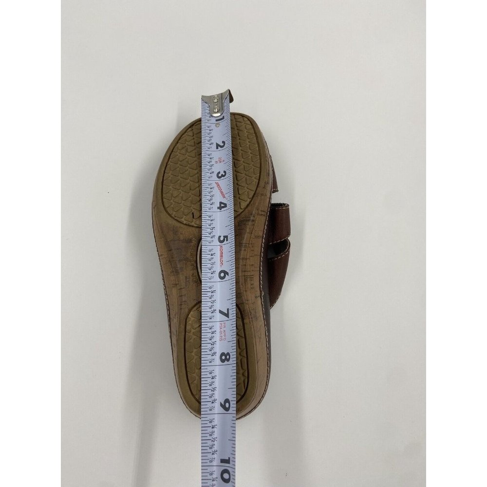 Klogs Slip Resistant Women Size 6 M Brown Wedge Slip On Sandal Detailed Straps - Picture 8 of 11